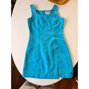 Vintage electric blue Hugo Buscati mini dress- size M